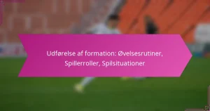 Udførelse af formation: Øvelsesrutiner, Spillerroller, Spilsituationer